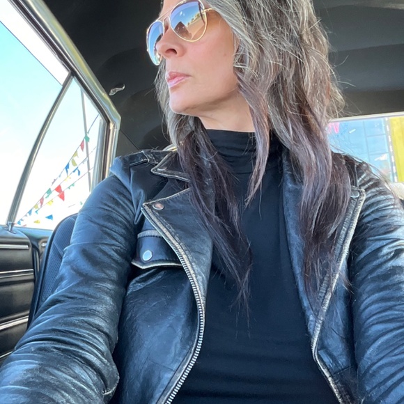 Real Leather ZARA BLACK MOTORCYCLE JACKET DISTRESSED Buttery Soft Leather | M - Picture 5 of 13